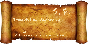 Immerblum Veronika névjegykártya